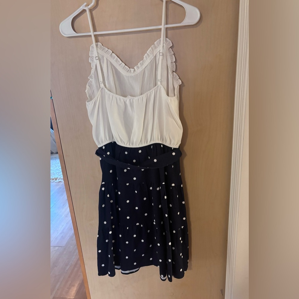 IMPRESSIONS Navy polka dot dress - Picture 5 of 6